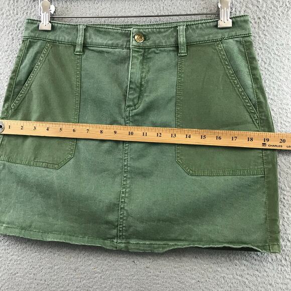 Vineyard Vines Size 8 Green Skirt pockets Utility Zip Button - Picture 5 of 8